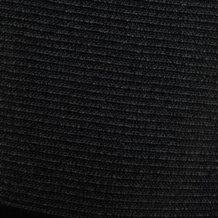 Nero Emporio Armani Top senza maniche in maglia nera S in vendita