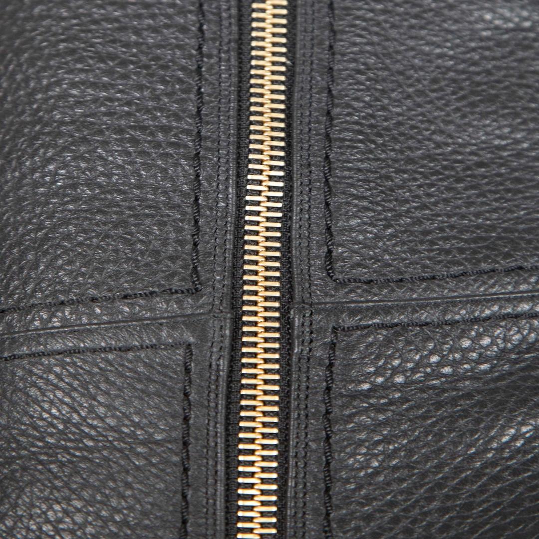 Emporio Armani Black Leather Almond Toe Zip Boots Size IT 38.5 For Sale 1
