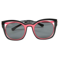 Emporio Armani Schwarz/Neonrosa EA 4091 Quadratische Sonnenbrille