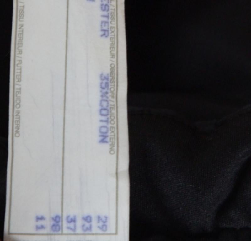 Emporio Armani Black Padded High Waist Technical Pants M For Sale 1