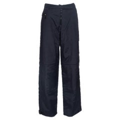 Emporio Armani Black Padded High Waist Technical Pants M