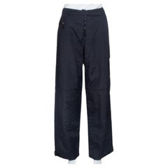 Emporio Armani Black Padded High Waist Technical Pants M