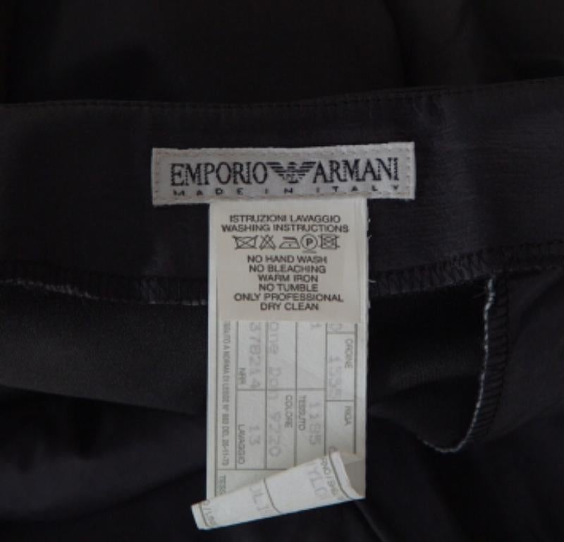 Women's Emporio Armani Black Padded Wide Leg Pants M For Sale