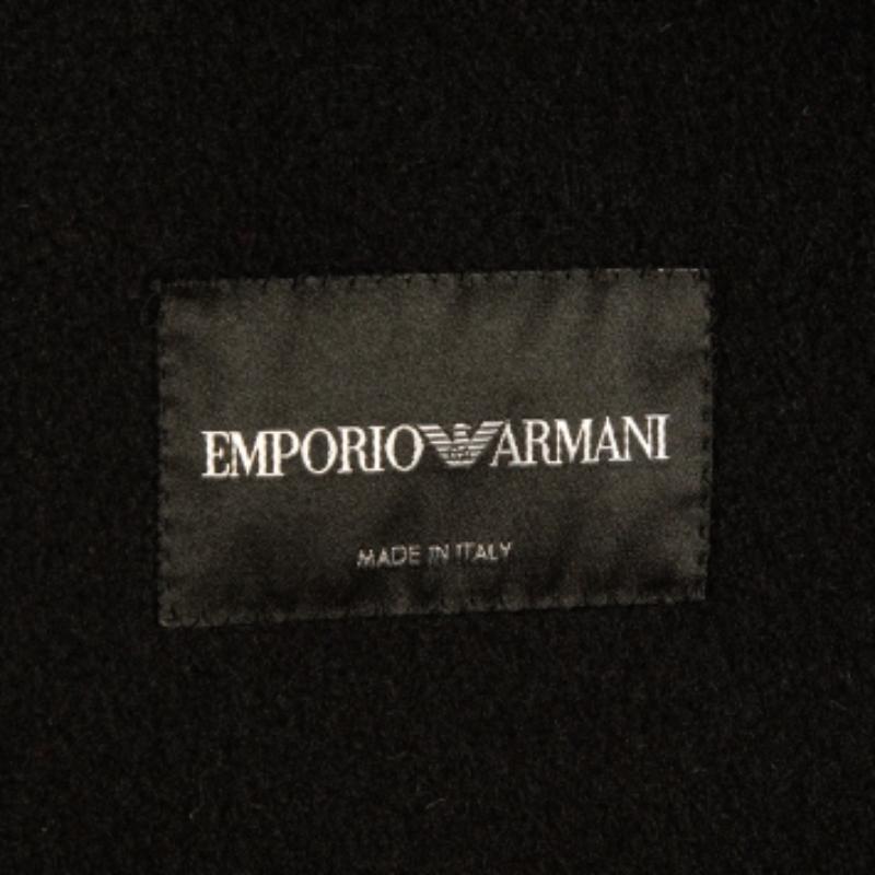 Emporio ARMANI Gilet en laine et mohair à motifs noir L Pour femmes en vente