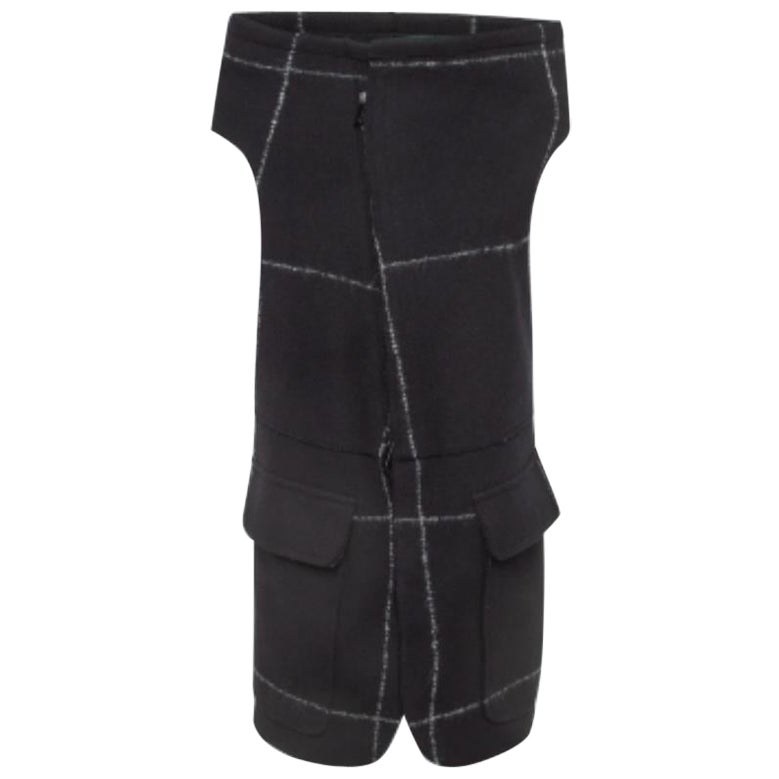 Emporio ARMANI Gilet en laine et mohair à motifs noir L en vente