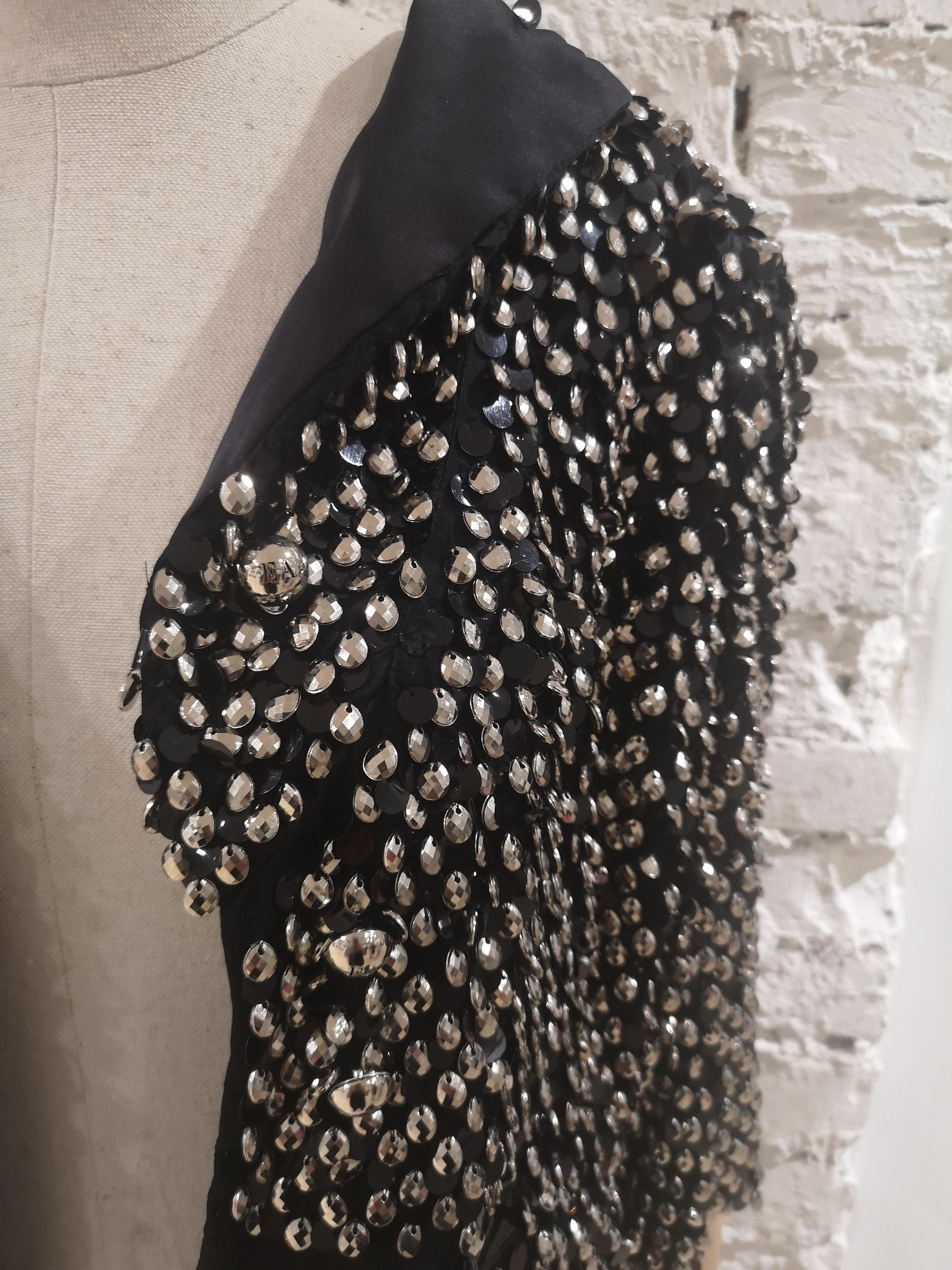 Emporio Armani Black silk jacket For Sale 16