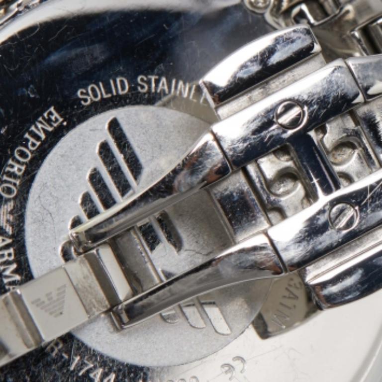 EMPORIO ARMANI Orologio da polso da uomo in acciaio nero retrò AR1744 41 mm 2