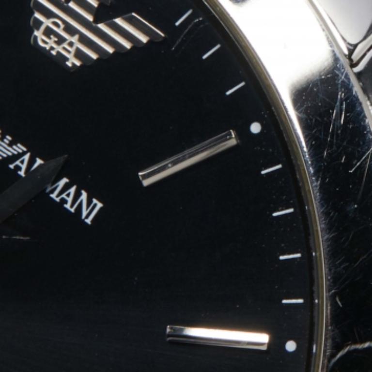 EMPORIO ARMANI Orologio da polso da uomo in acciaio nero retrò AR1744 41 mm 3
