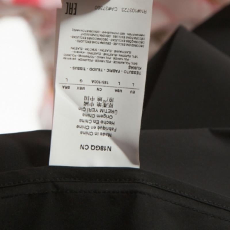 Emporio Armani Black Stretch Nylon Blazer L Damen im Angebot