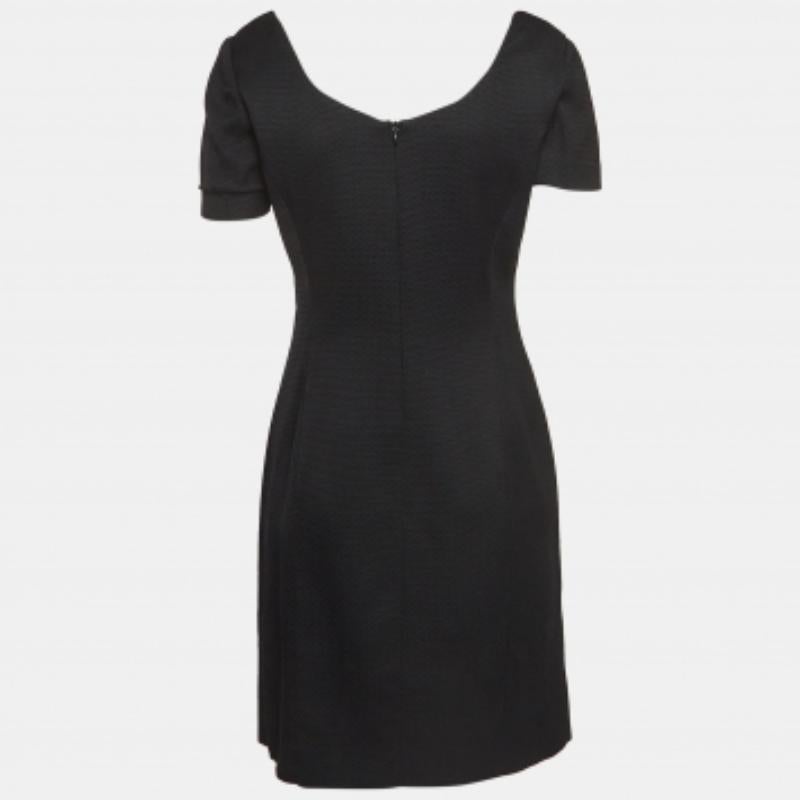 Emporio Armani Schwarzes Minikleid aus strukturiertem Segeltuch M im Angebot 2
