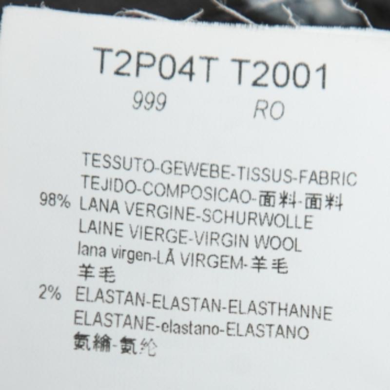Nero Emporio Armani Pantaloni sartoriali in lana nera M. I. in vendita