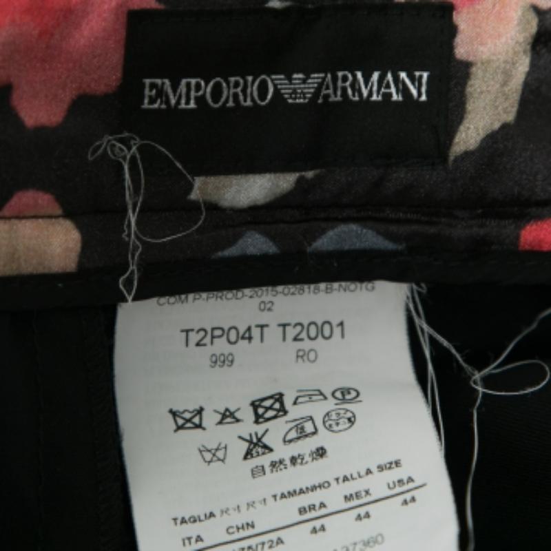 Emporio Armani Pantaloni sartoriali in lana nera M. I. In condizioni buone in vendita a Dubai, Al Qouz 2