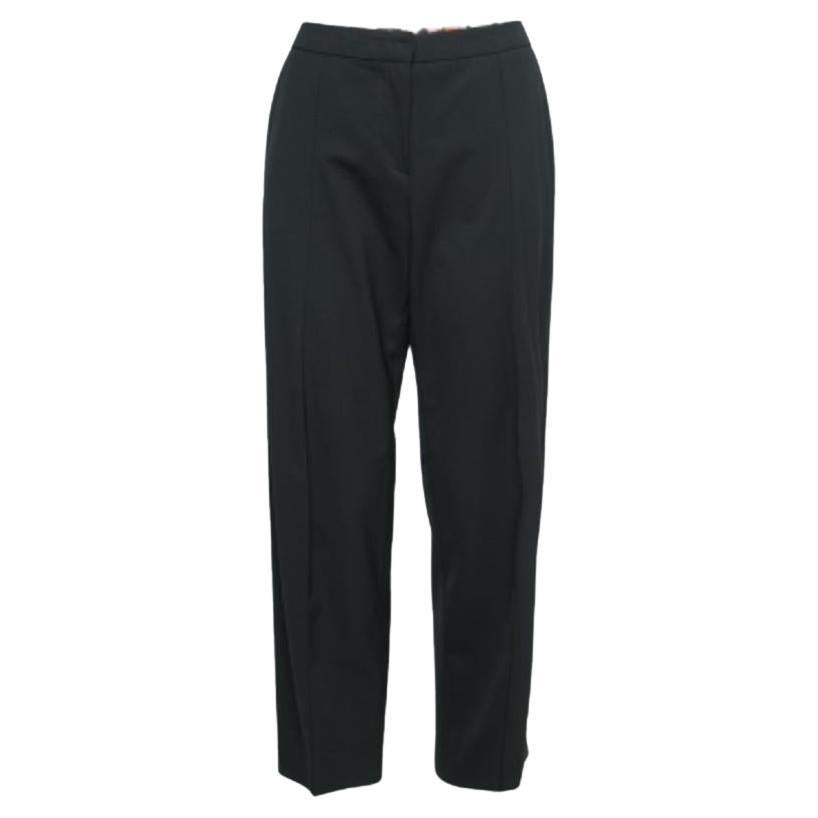 Emporio Armani Pantaloni sartoriali in lana nera M. I. in vendita