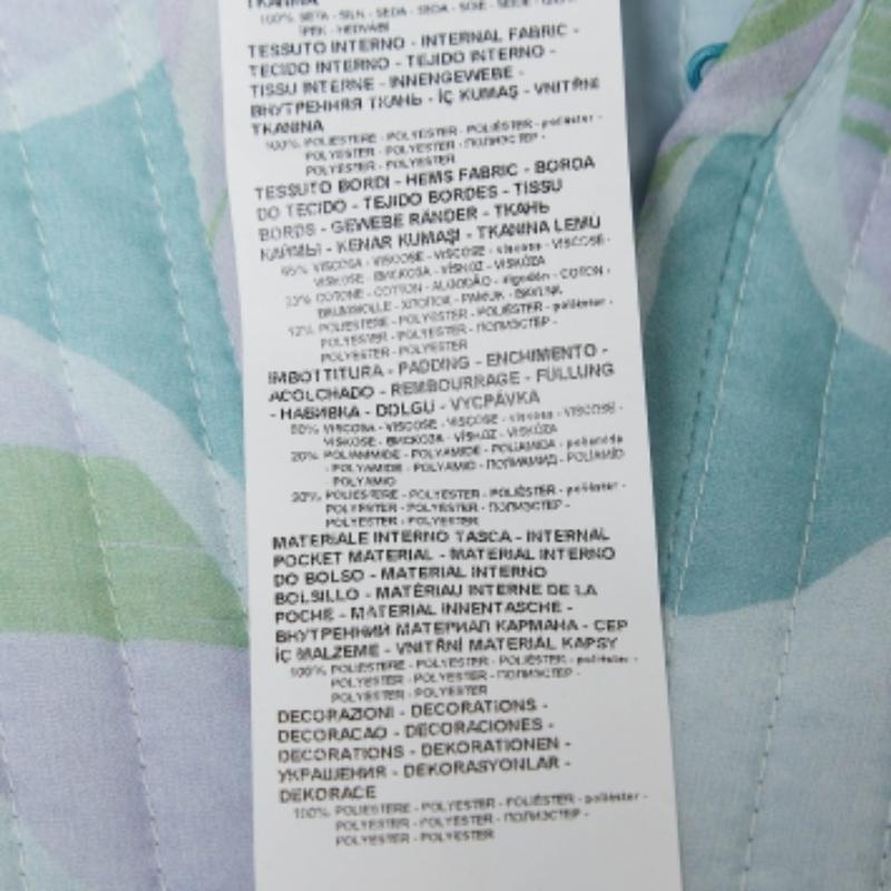 Set giacca e pantaloni in seta con stampa astratta blu di Emporio Armani M. 2