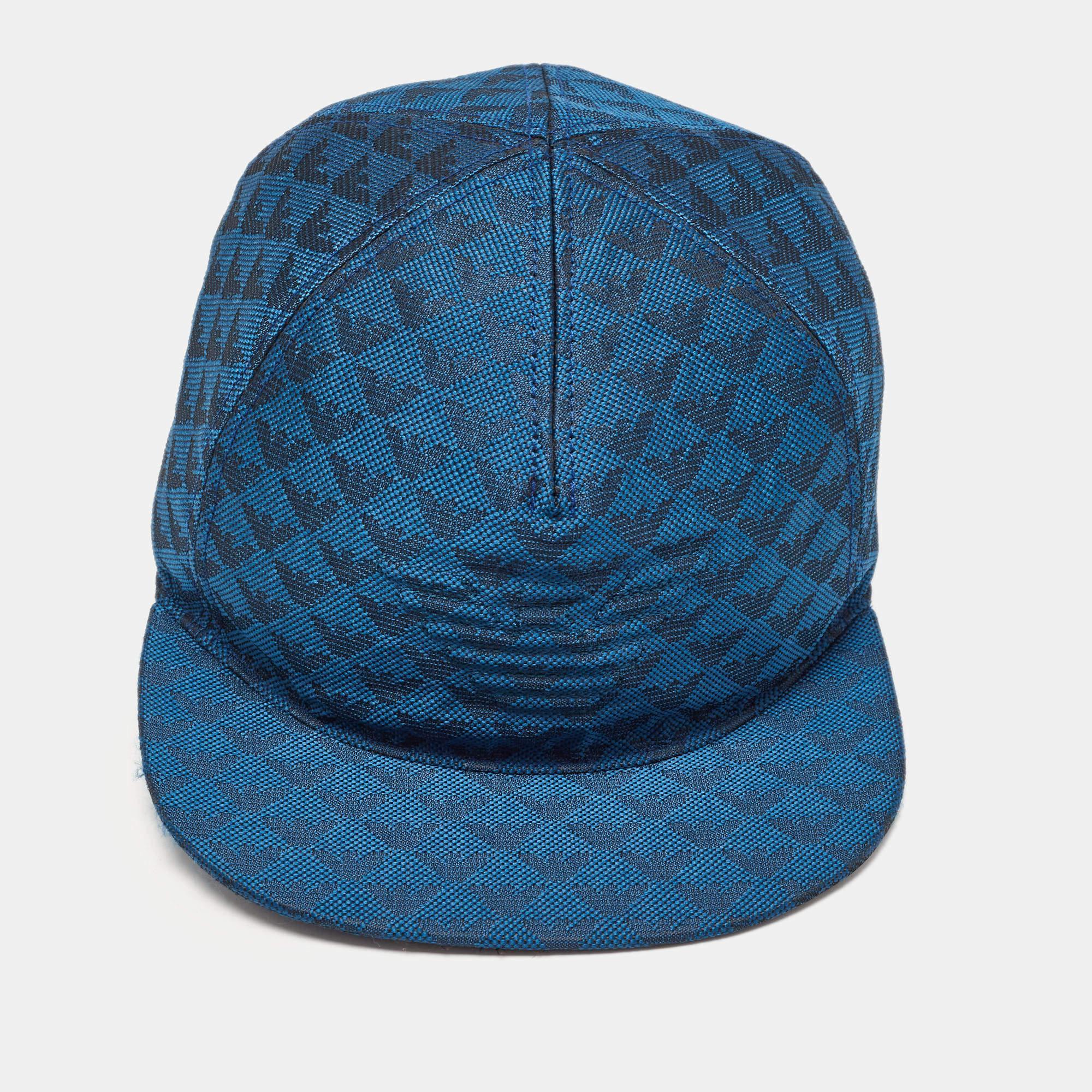 Emporio Armani Blue Jacquard Aquila Baseball Hat S In Good Condition For Sale In Dubai, Al Qouz 2