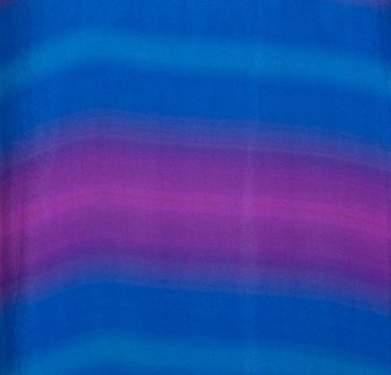 Purple Emporio Armani Blue & Pink Gradient Print Silk Tunic L For Sale
