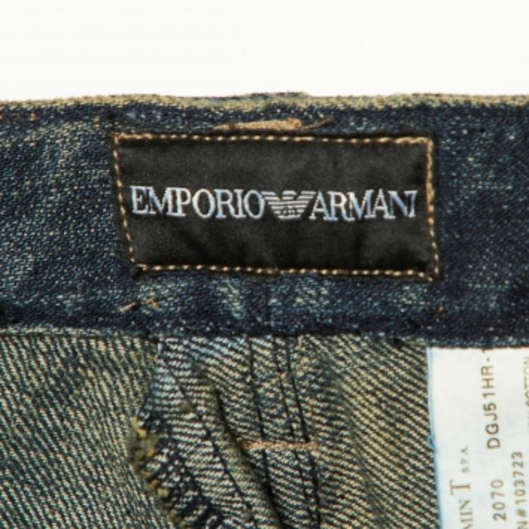 Emporio ARMANI Blue Washed Denim Jeans L Waist 31