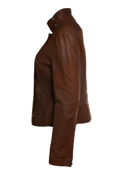 Emporio Armani, brown leather jacket