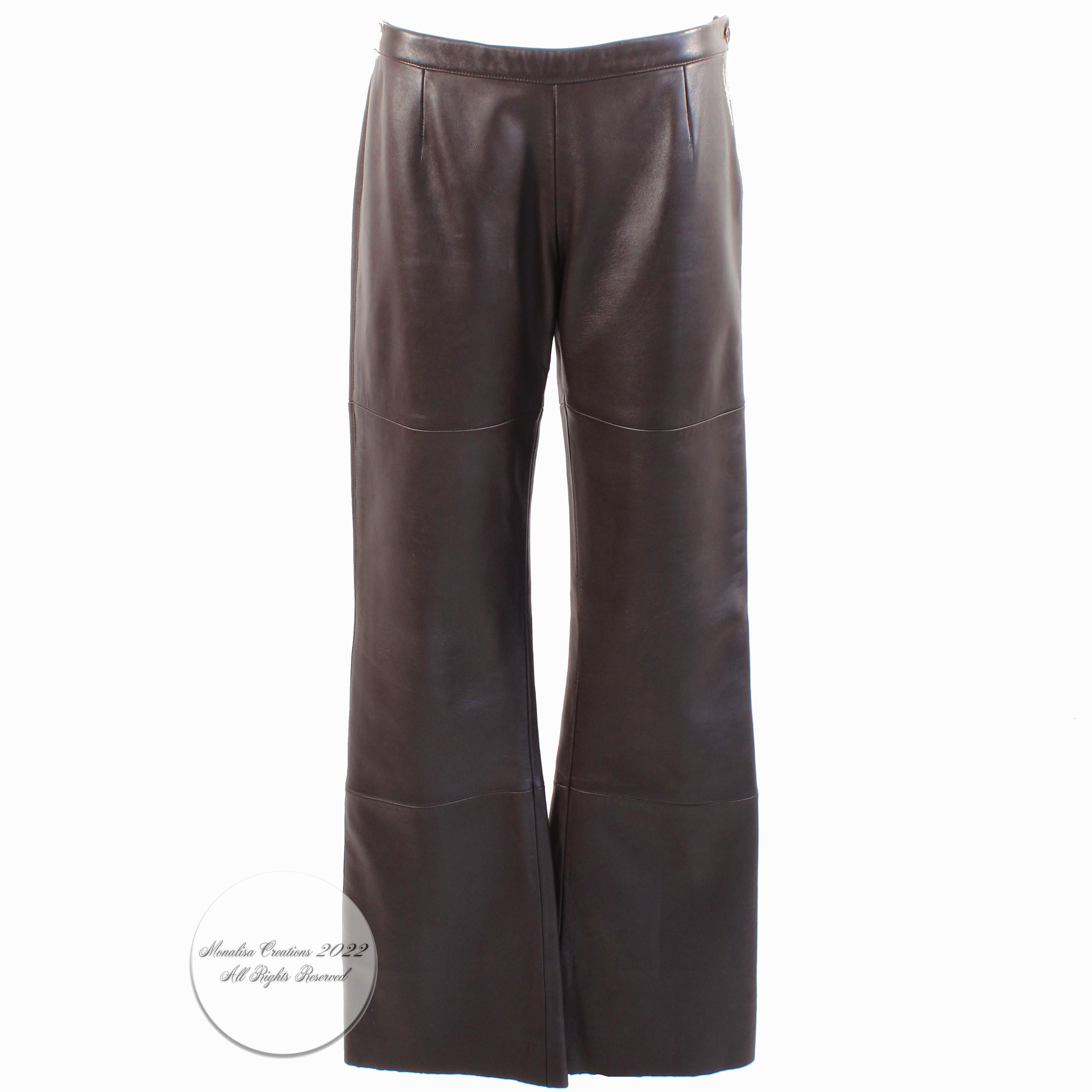 armani leather trousers