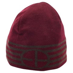 Emporio ARMANI Bonnet de laine bourgogne 57 cm