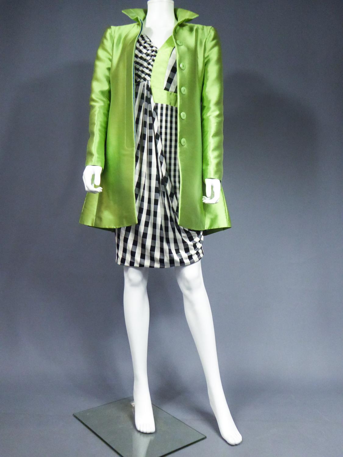 Green Emporio Armani Coat and Evening Dress Set Circa 2010