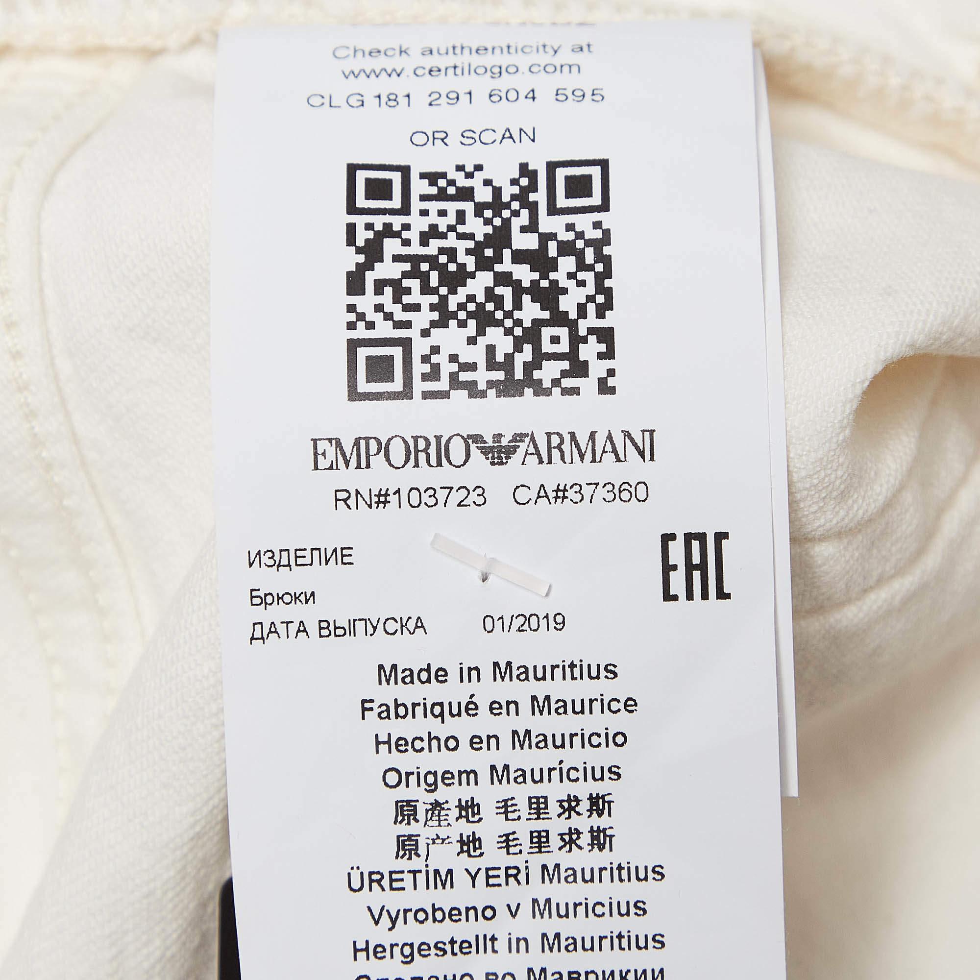 EMPORIO ARMANI Vaqueros Crema Slim Fit S Cintura 27 en venta 2