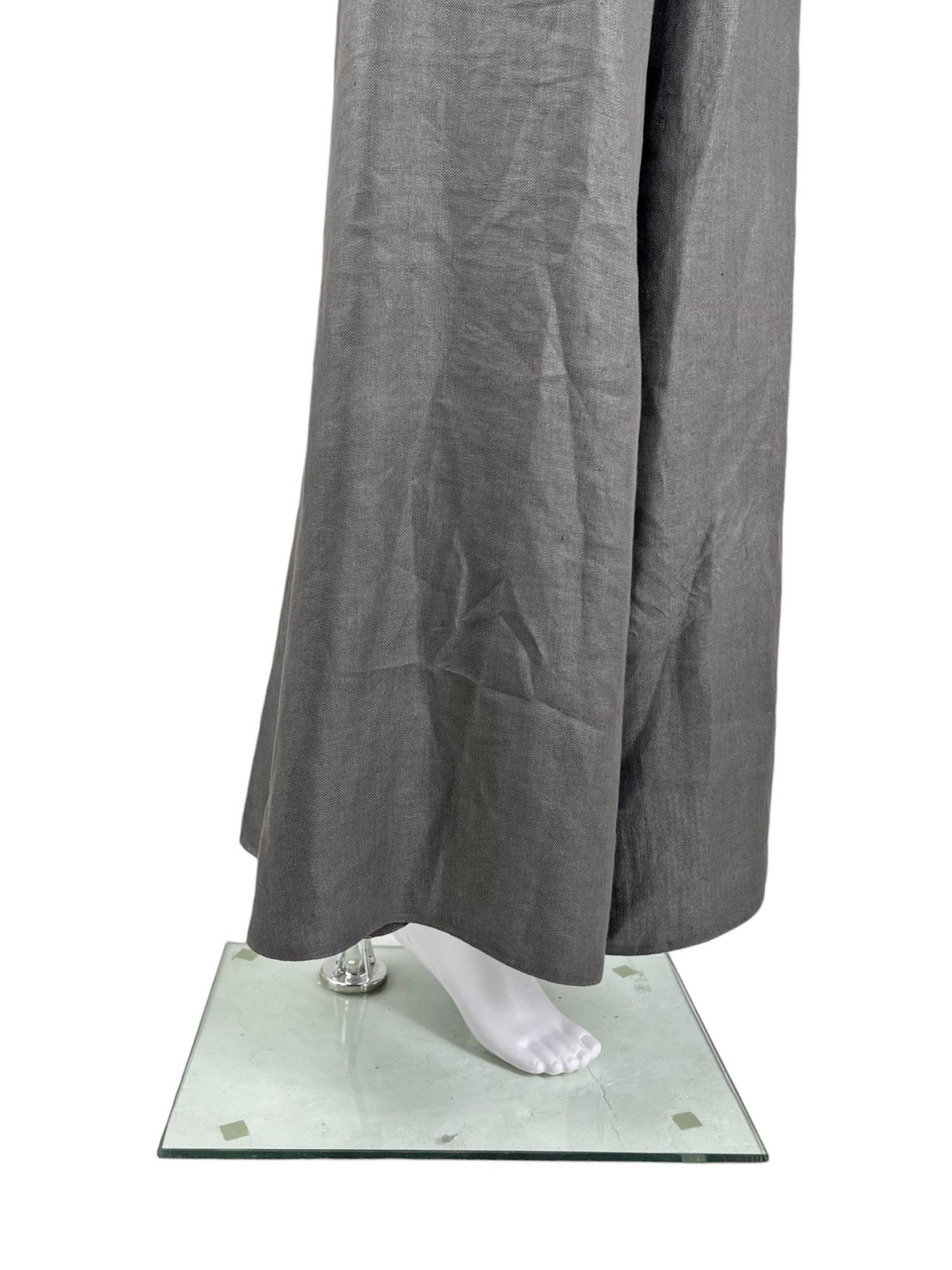 Emporio Armani F/W 2008 Pantalon palazzo évasé gris en vente 1