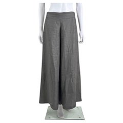 Emporio Armani F/W 2008 Pantalon palazzo évasé gris