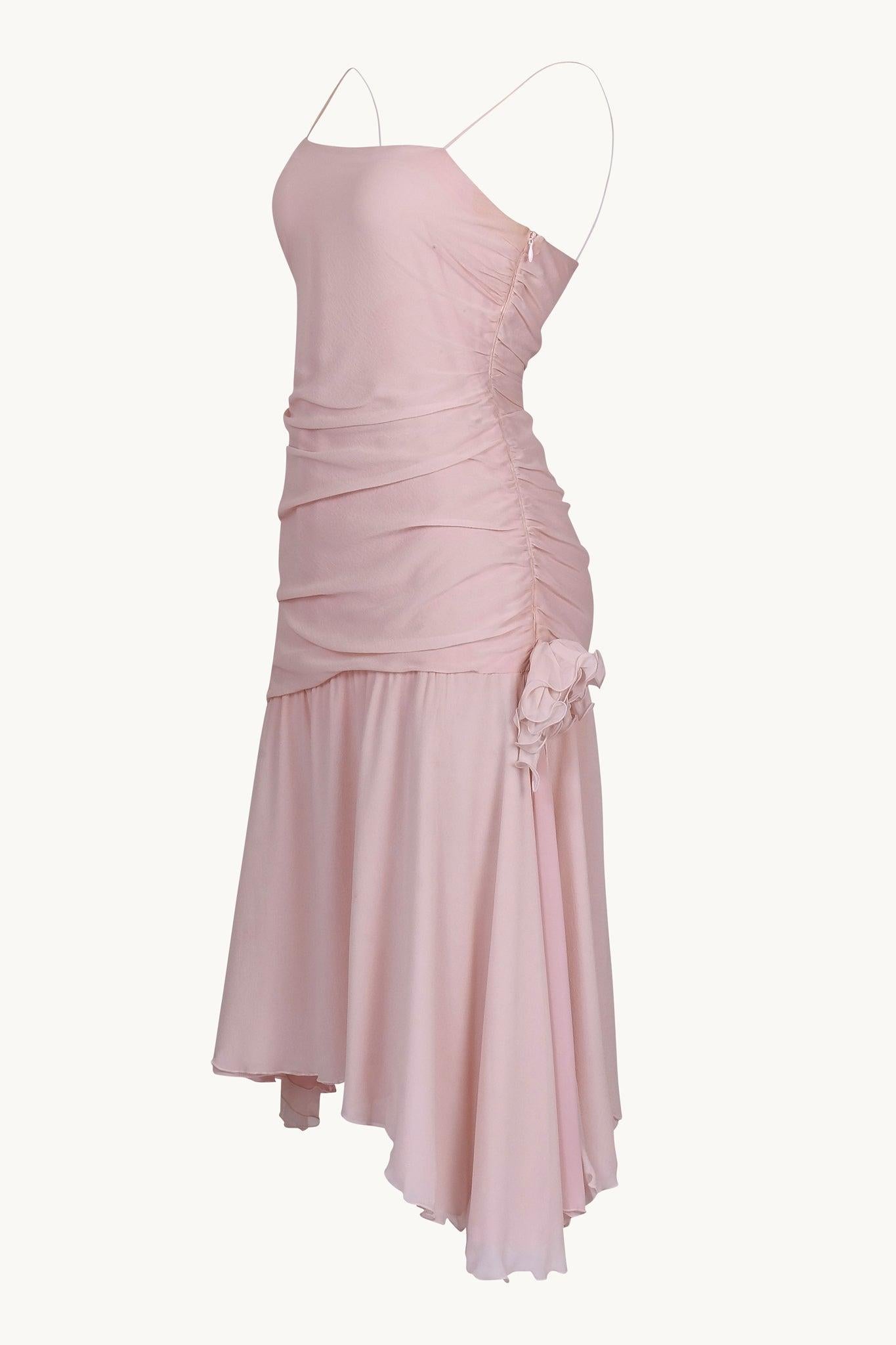 Emporio Armani Fall 2004 Pink Dress In Good Condition For Sale In Brooklyn, NY
