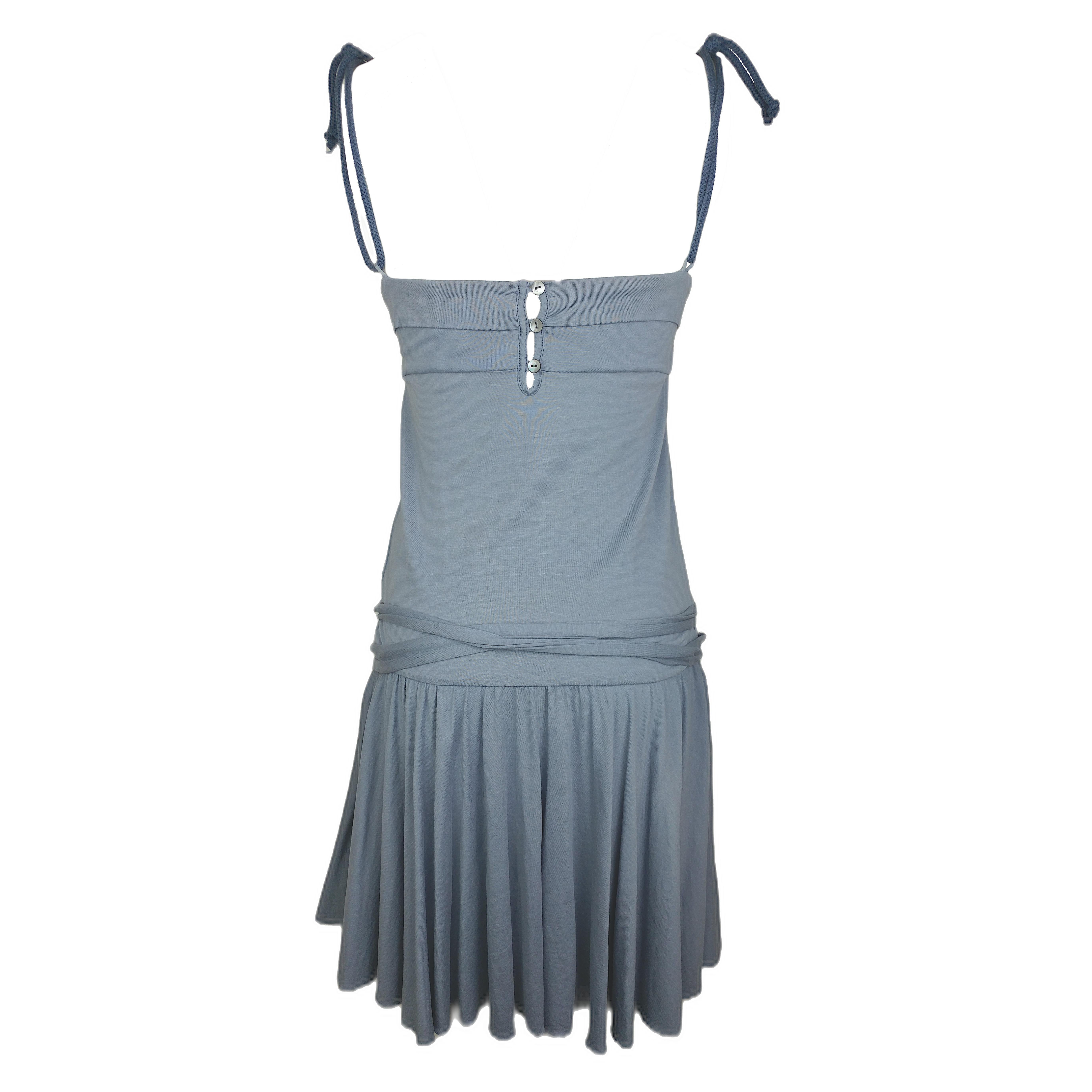 Gray EMPORIO ARMANI – SS '08 Turquoise Sleeveless Dress with Circle Skirt  Size 4US