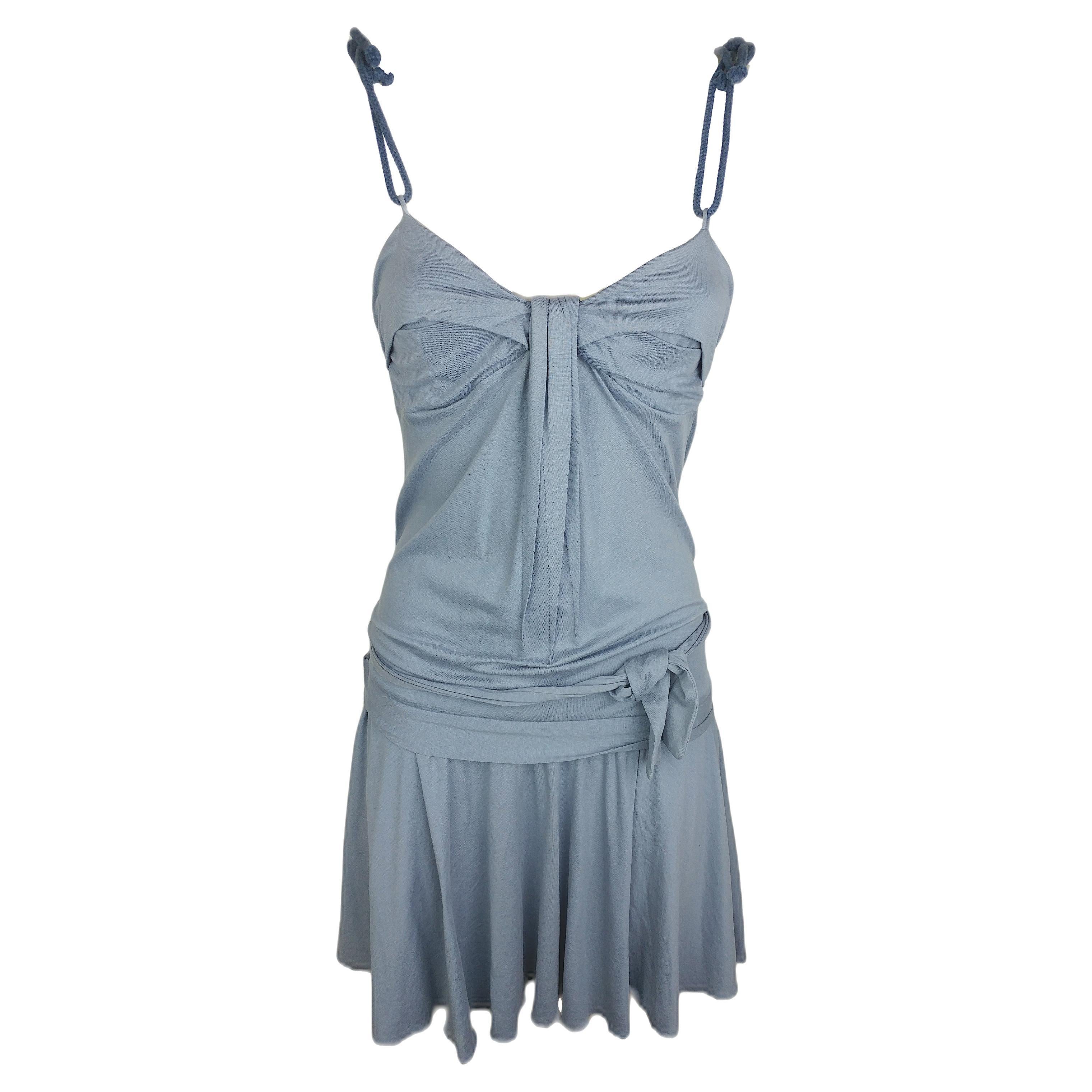 EMPORIO ARMANI – SS '08 Turquoise Sleeveless Dress with Circle Skirt  Size 4US