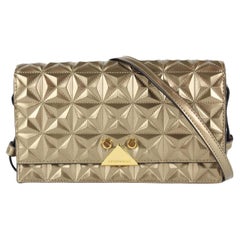 Emporio Armani Gold Geometrische gesteppte Crossbody-Klappentasche 12AX1216