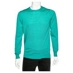 Emporio Armani Green Wool Crewneck Jumper XL