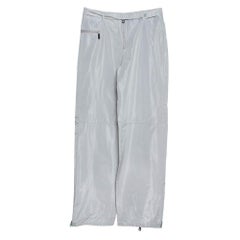 Emporio Armani Grey Coated High Waist Pants M