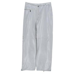 Emporio Armani Grey Coated High Waist Pants M