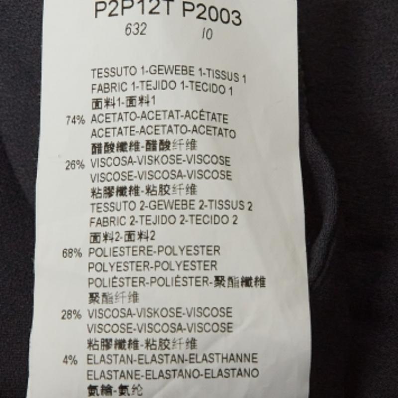 Emporio Armani Graue Hose mit Kreppeinsätzen L Damen im Angebot