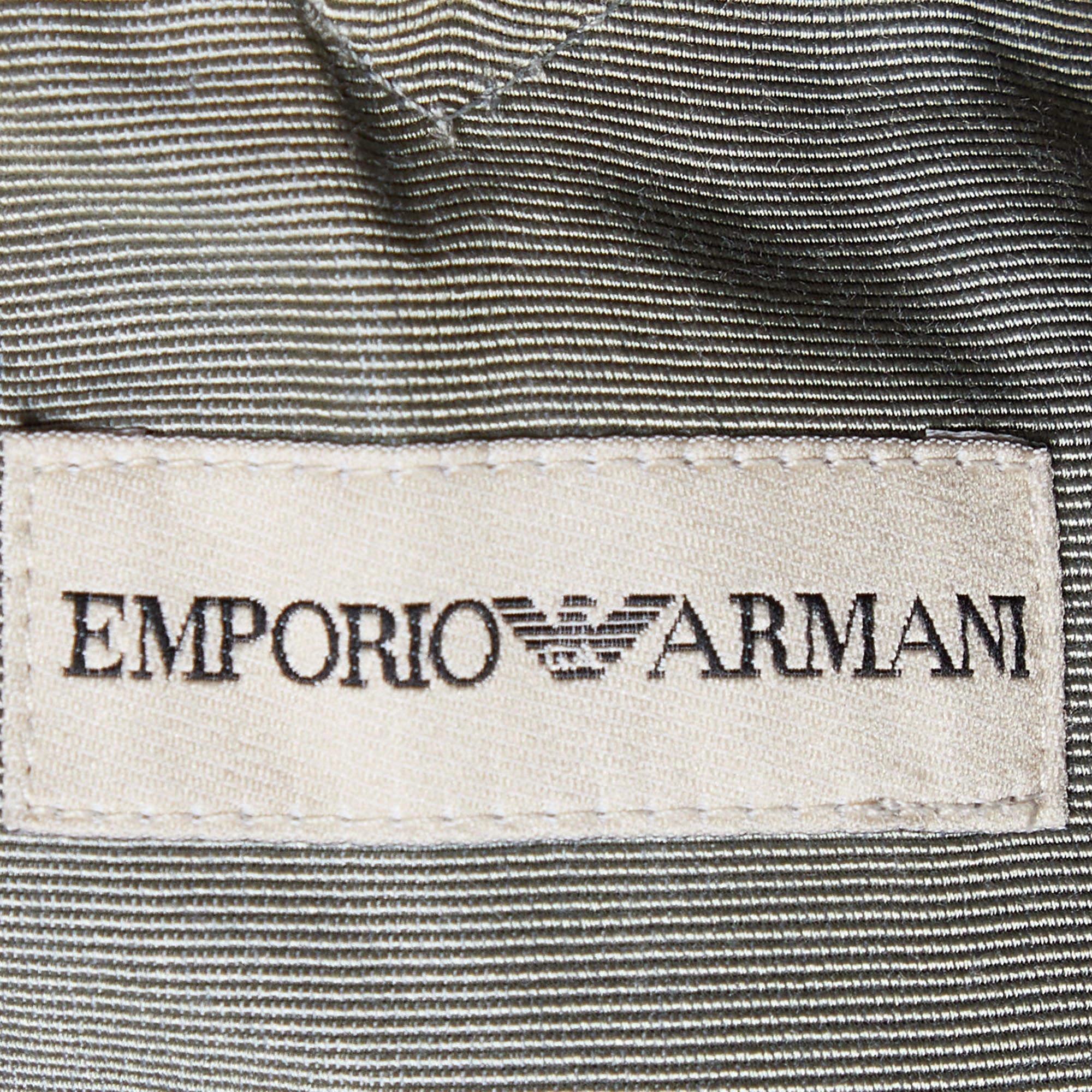 Emporio Armani Grey Jacquard Maxi Skirt M In Excellent Condition For Sale In Dubai, Al Qouz 2