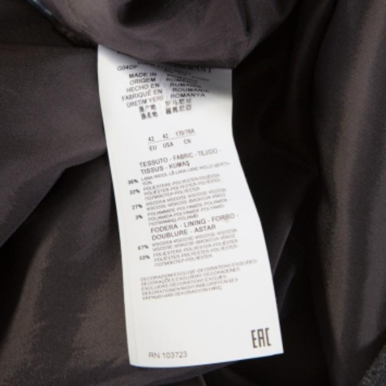 Emporio Armani Grauer drapierter Minirock aus Strick M (Schwarz) im Angebot
