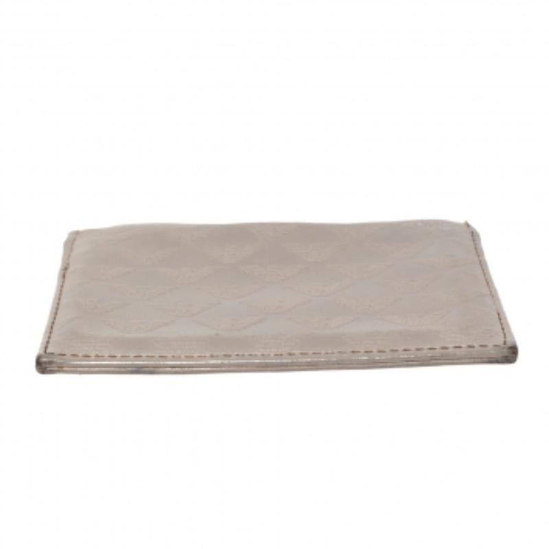 Donna Portacarte Emporio Armani in pelle grigia