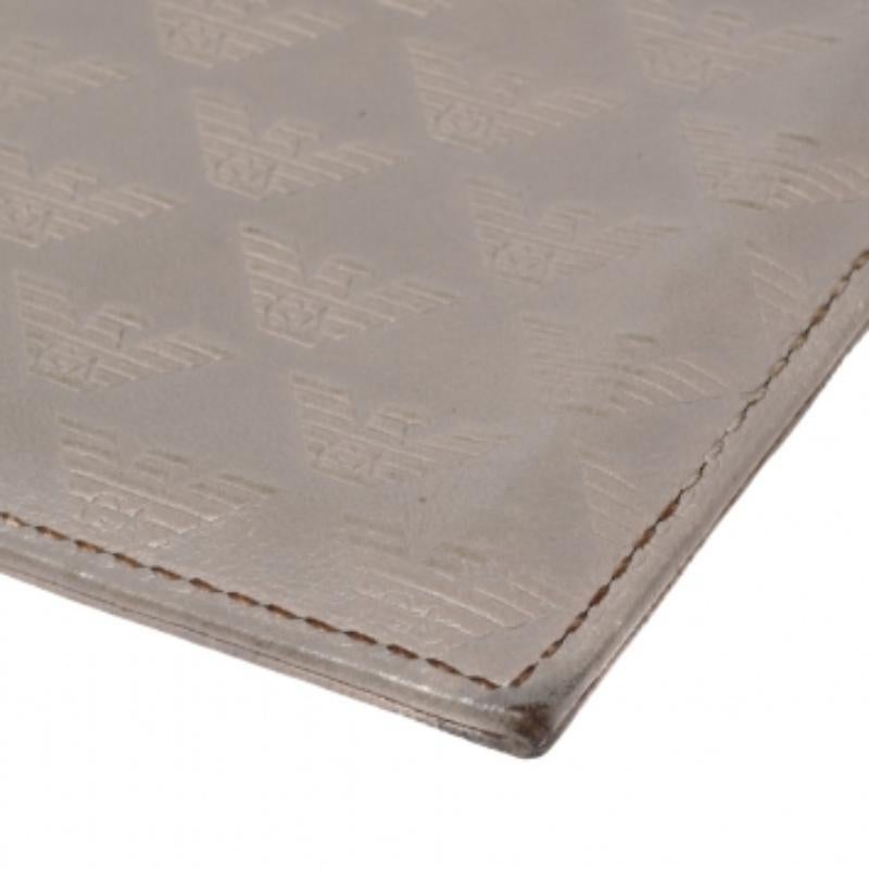 Portacarte Emporio Armani in pelle grigia 1