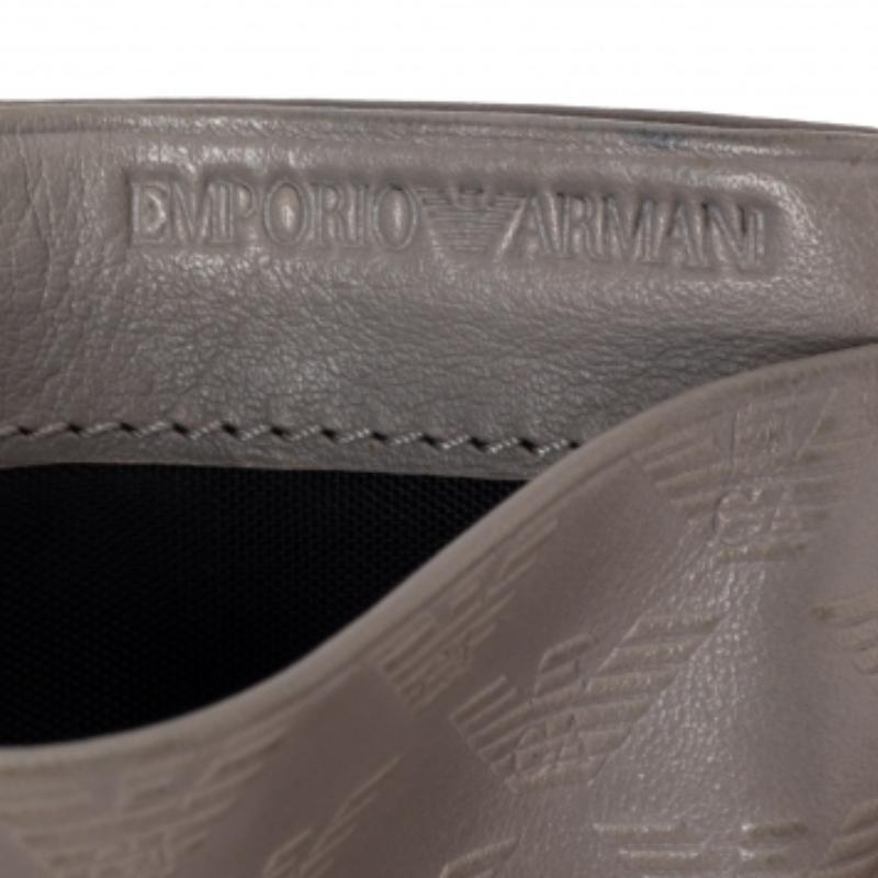 Portacarte Emporio Armani in pelle grigia 2