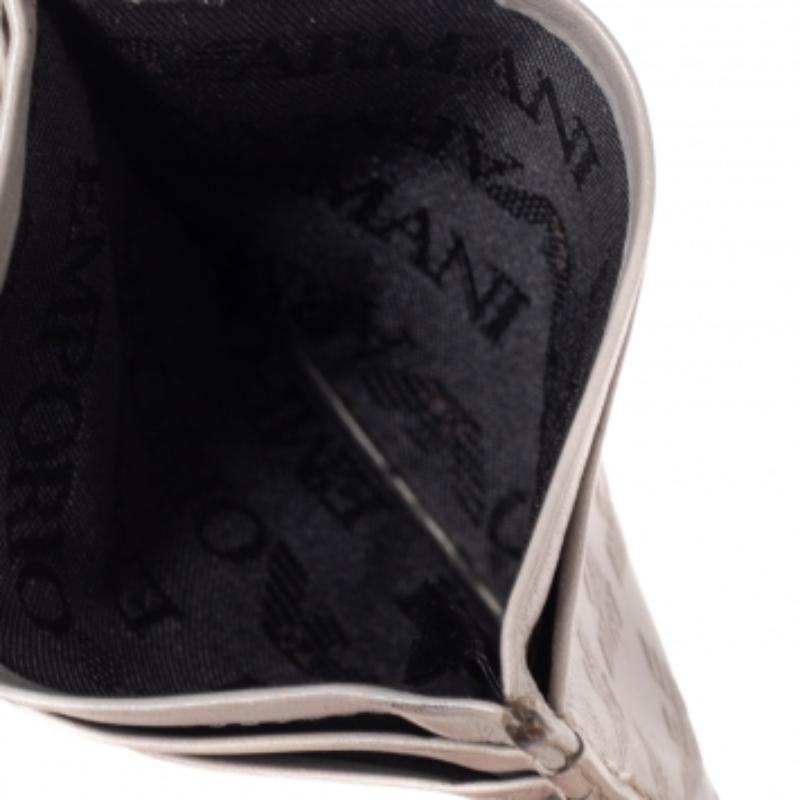 Portacarte Emporio Armani in pelle grigia 3