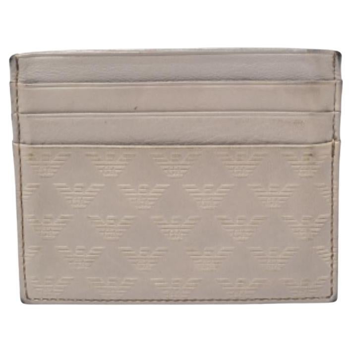 Emporio Armani Grey Leather Card Holder