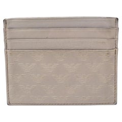 Emporio ARMANI Porte-cartes en cuir gris