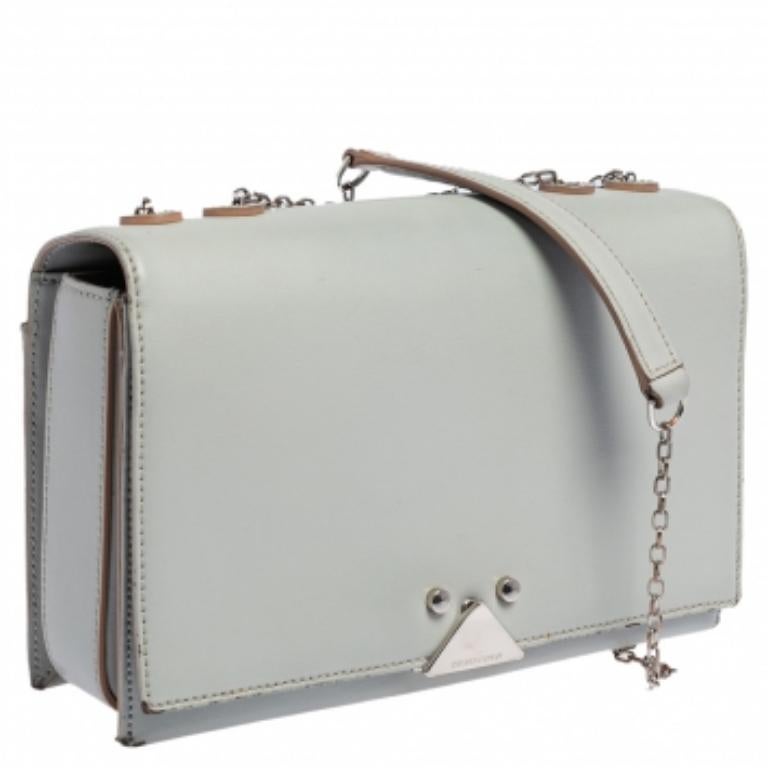 Emporio Armani - Sac à bandoulière en cuir gris avec chaîne État moyen à Dubai, Al Qouz 2