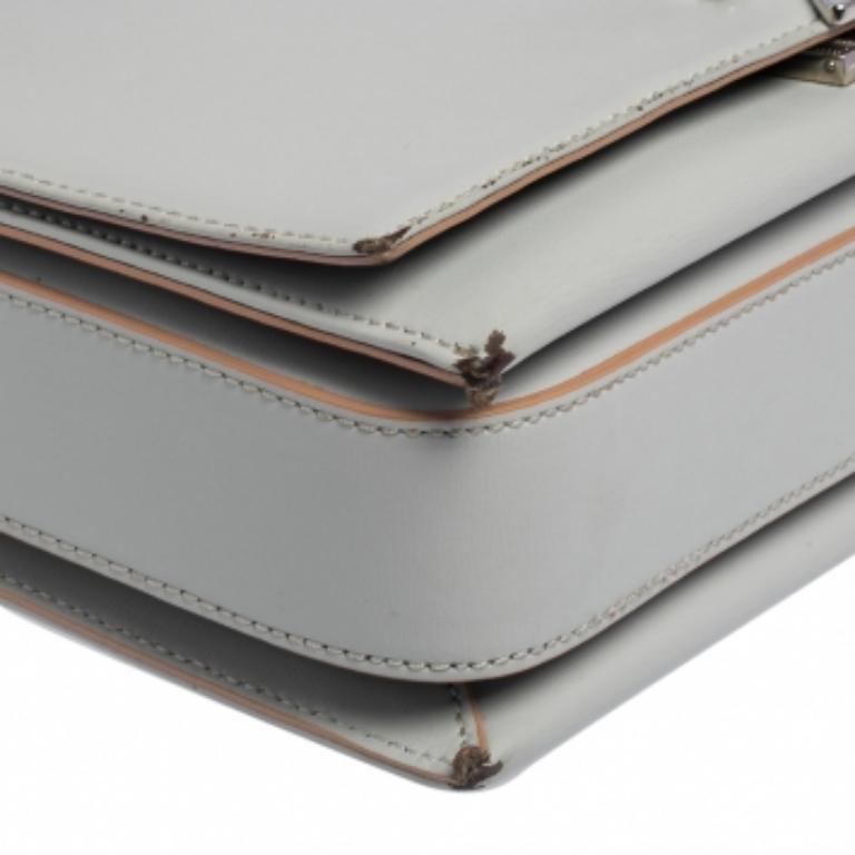 Emporio Armani - Sac à bandoulière en cuir gris avec chaîne 4