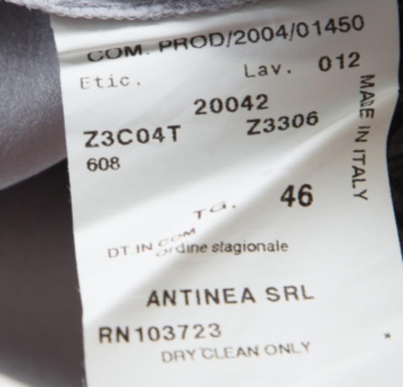 Donna Emporio Armani Camicia con maniche svasate in seta grigia con bordi in pizzo smerlato L.L.A. in vendita