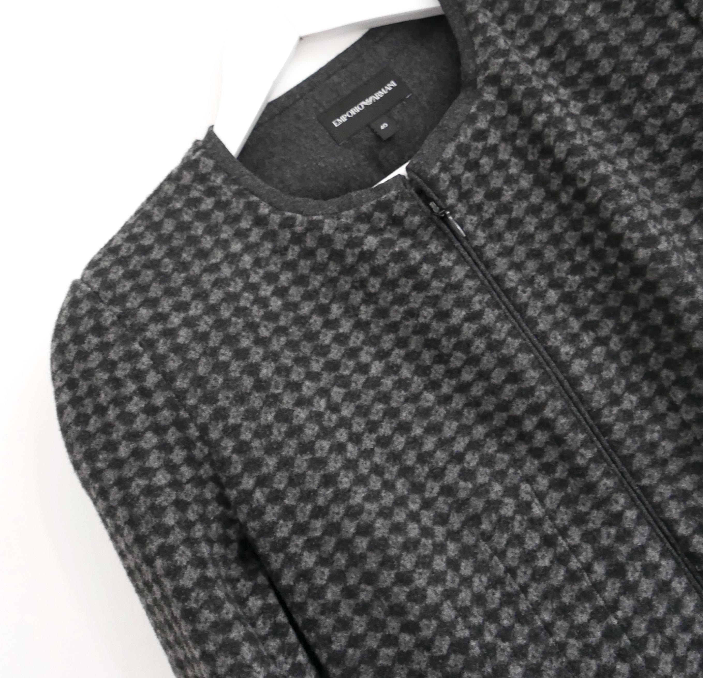Grigio EMPORIO ARMANI Giacca grigia a quadri piccoli in vendita