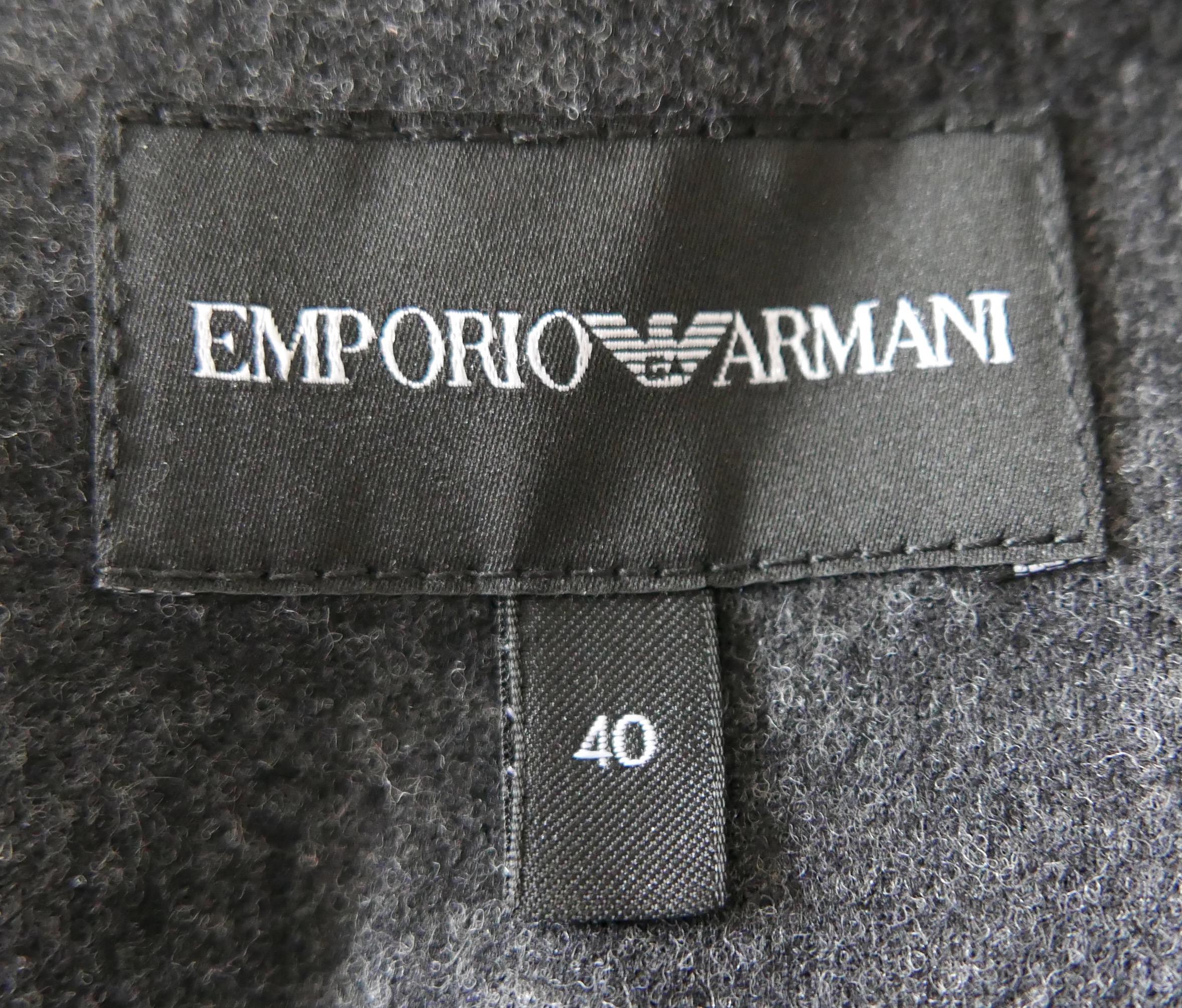 EMPORIO ARMANI Giacca grigia a quadri piccoli in vendita 1