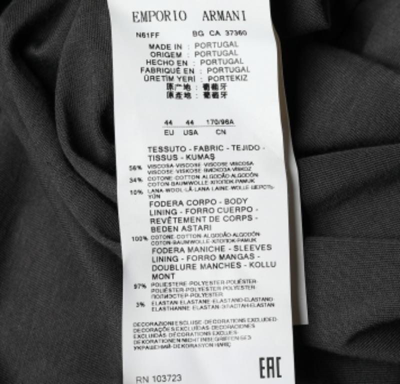 Donna Emporio Armani Giacca con zip in spugna grigia M. I. in vendita